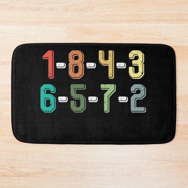 Item preview, 1843 Colorful Vintage Number Grid Retro Style designed and sold by quptysonatp.
