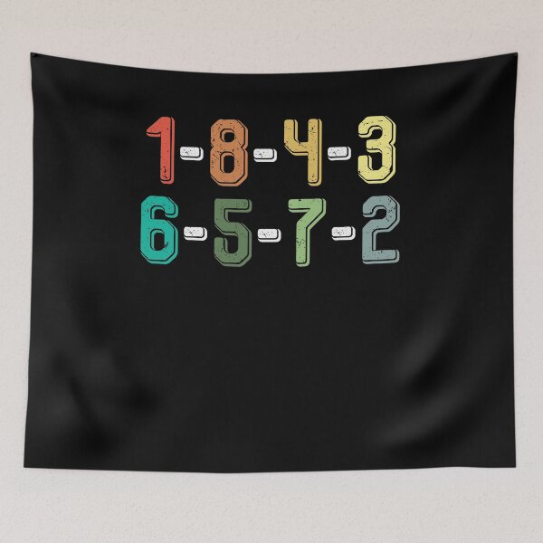 Item preview, 1843 Colorful Vintage Number Grid Retro Style designed and sold by quptysonatp.