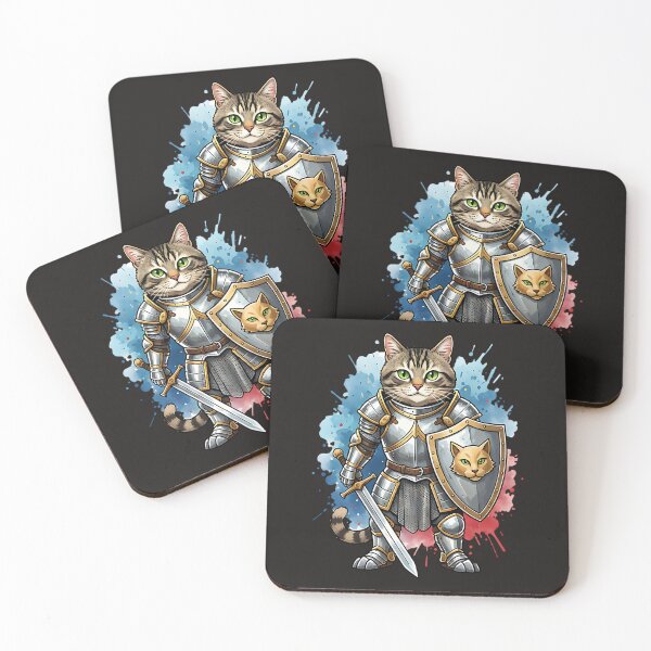 Item preview, Medieval Cat Knight in Shining Armor designed and sold by AwesomeBeyondLimits.