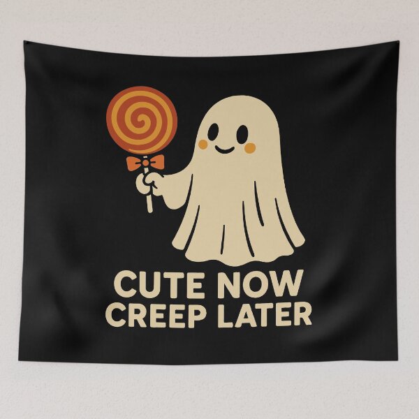 Item preview, Cute Now Creep Later Ghost Halloween Design designed and sold by LuminOrb.