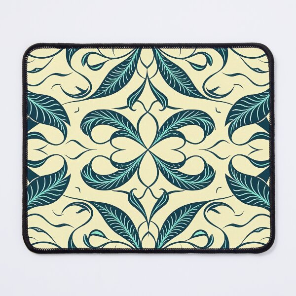 Item preview, Blue, Flowers & Leaves, Abstract Artistic Stylize, Symmetrical Repeated Texture Pattern (image size 8320x12480) designed and sold by Digital-Davinci.