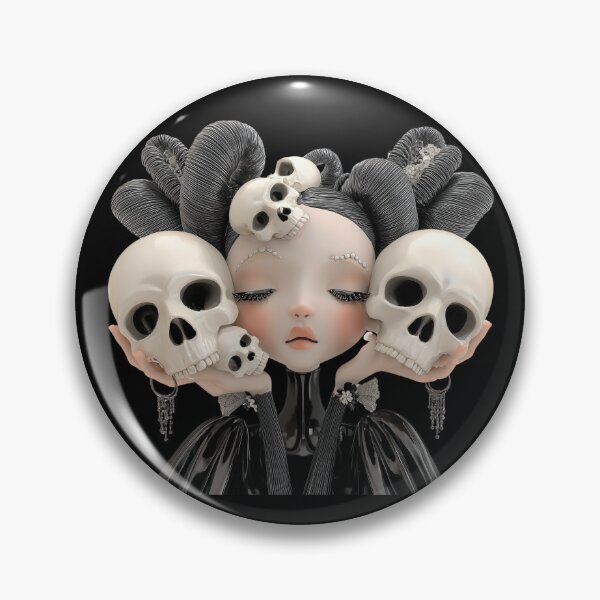 Item preview, Hekate Halloween Skull Goddess | Witchy Gothic Fantasy Art designed and sold by GoldenChiArt.