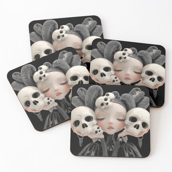 Item preview, Hekate Halloween Skull Goddess | Witchy Gothic Fantasy Art designed and sold by GoldenChiArt.
