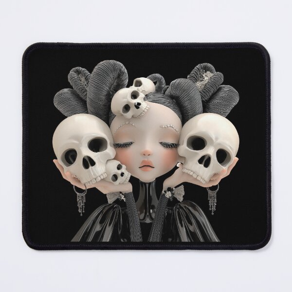 Item preview, Hekate Halloween Skull Goddess | Witchy Gothic Fantasy Art designed and sold by GoldenChiArt.