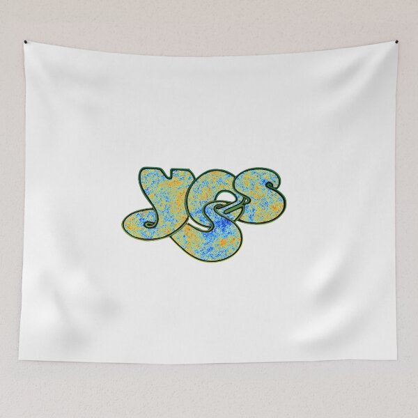 Item preview, Yes Band Logo – Speckled Blue & Gold Psychedelic Texture designed and sold by Underhillboon.