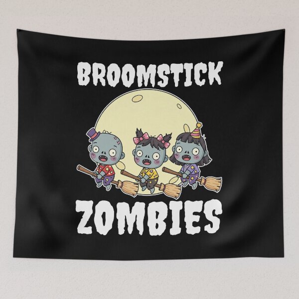 Item preview, BROOMSTICK ZOMBIES - ZOMBIE HALLOWEEN designed and sold by KEF Custom.