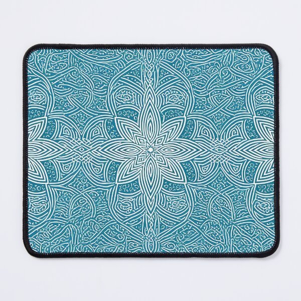 Item preview, Blue, Flowers & Leaves, Abstract Artistic Stylize, Symmetrical Repeated Texture Pattern (image size 8320x12480) designed and sold by Digital-Davinci.