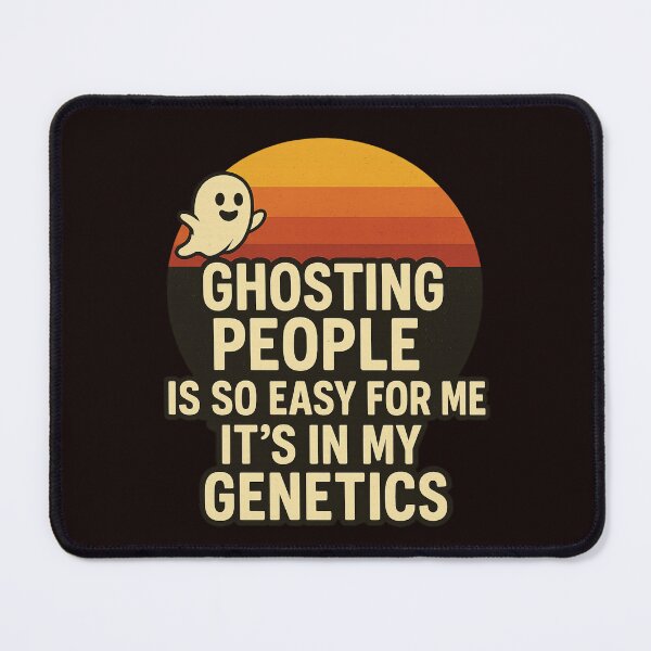 Item preview, Ghosting People Is So Easy – Retro Sunset Ghost Funny Quote Design designed and sold by FrameFlow.