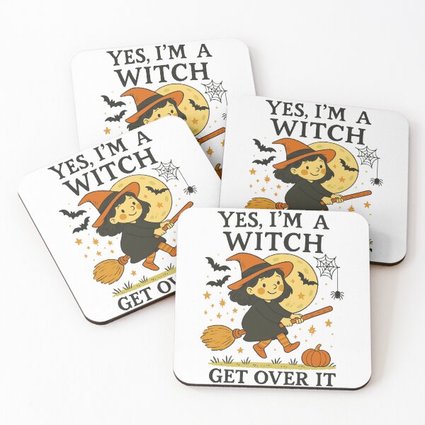 Item preview, Yes I'm A Witch Get Over It Funny Halloween Design designed and sold by LuminOrb.