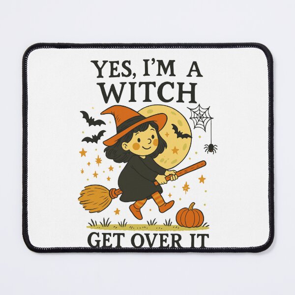 Item preview, Yes I'm A Witch Get Over It Funny Halloween Design designed and sold by LuminOrb.