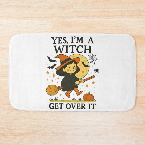 Item preview, Yes I'm A Witch Get Over It Funny Halloween Design designed and sold by LuminOrb.
