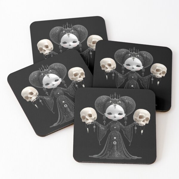 Item preview, Hekate Chibi Halloween Skull Goddess | Gothic Cute Witch Art designed and sold by GoldenChiArt.