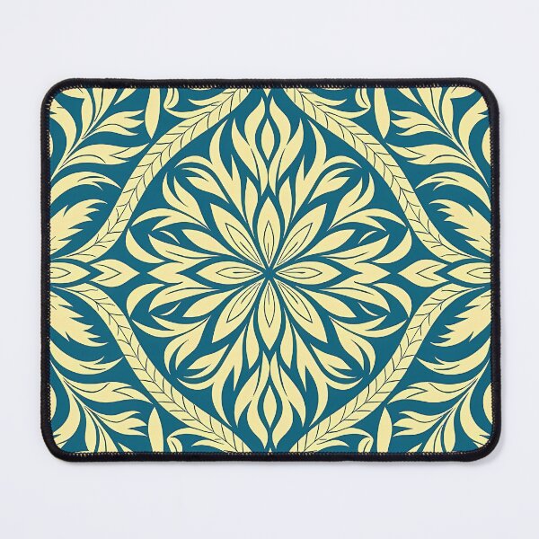 Item preview, Blue, Flowers & Leaves, Abstract Artistic Stylize, Symmetrical Repeated Texture Pattern (image size 8320x12480) designed and sold by Digital-Davinci.