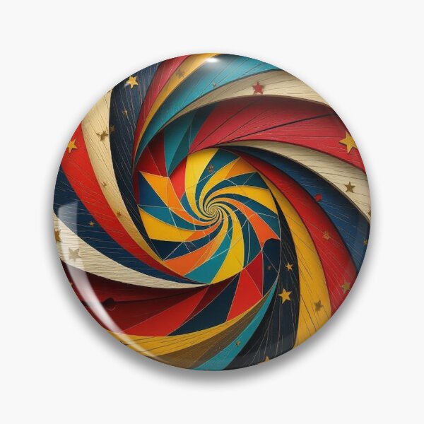 Item preview, Remolino de estrellas de colores | Arte de torbellino de carnaval de madera designed and sold by Lin's Art Lab.