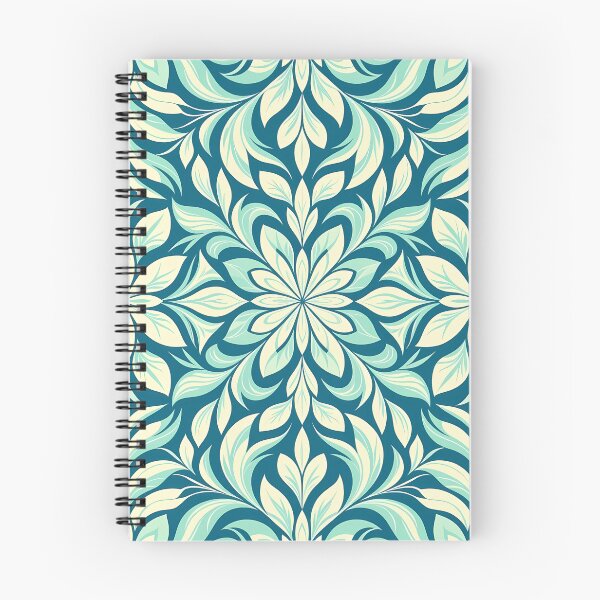 Item preview, Blue, Flowers & Leaves, Abstract Artistic Stylize, Symmetrical Repeated Texture Pattern (image size 8320x12480) designed and sold by Digital-Davinci.