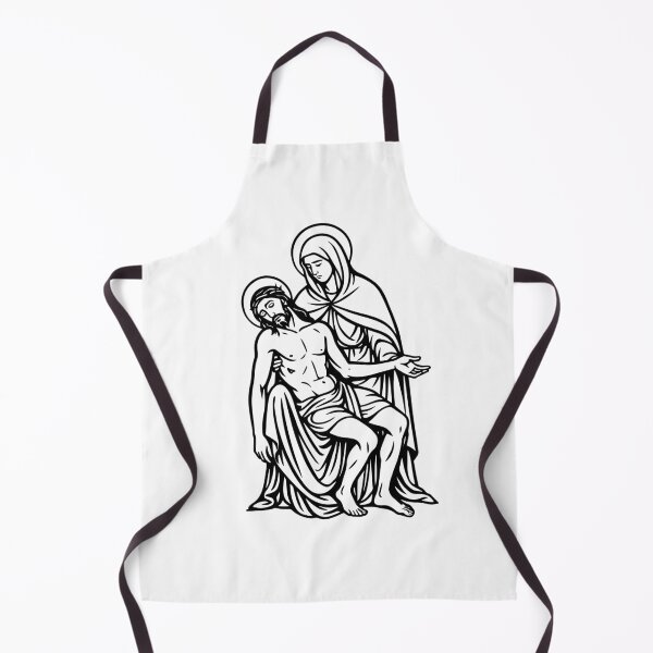 Item preview, Minimalist Pietà Line Art – Sacred Religious Illustration for T-Shirt & Poster designed and sold by KARTICK DUTTA.