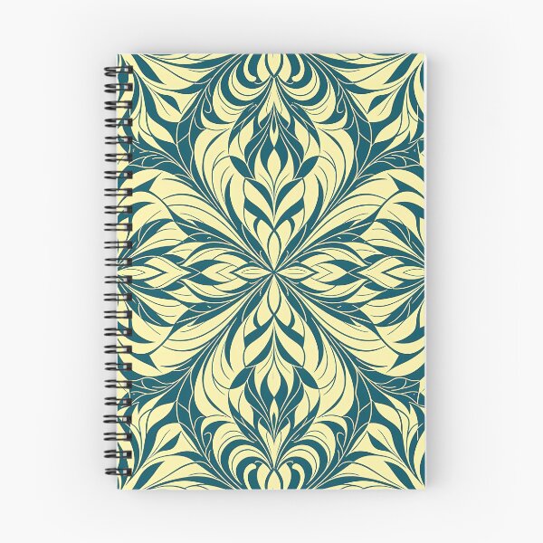 Item preview, Blue, Flowers & Leaves, Abstract Artistic Stylize, Symmetrical Repeated Texture Pattern (image size 8320x12480) designed and sold by Digital-Davinci.