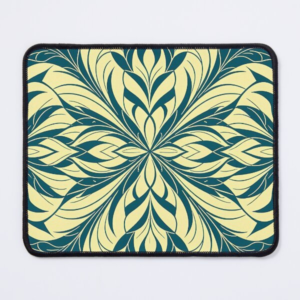 Item preview, Blue, Flowers & Leaves, Abstract Artistic Stylize, Symmetrical Repeated Texture Pattern (image size 8320x12480) designed and sold by Digital-Davinci.