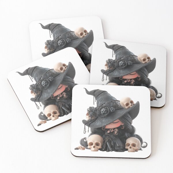 Item preview, Hekate Chibi Halloween Skull Goddess | Gothic Witchy Chibi Art designed and sold by GoldenChiArt.