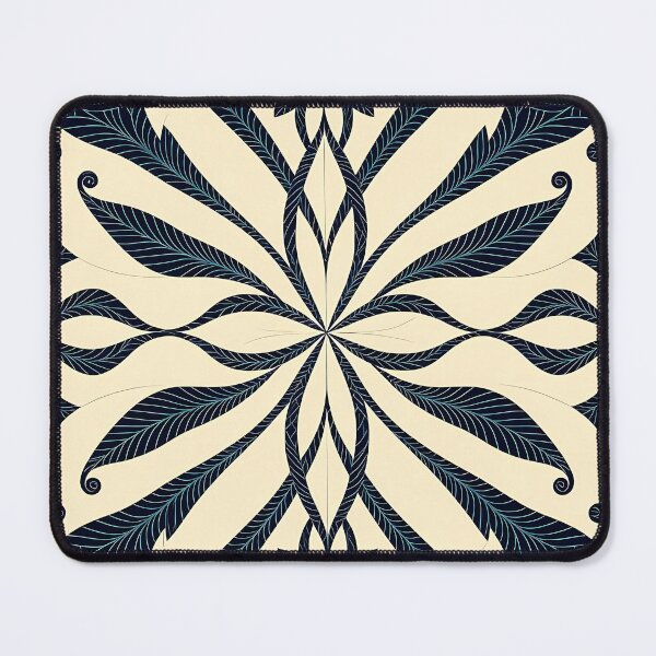 Item preview, Blue, Flowers & Leaves, Abstract Artistic Stylize, Symmetrical Repeated Texture Pattern (image size 8320x12480) designed and sold by Digital-Davinci.