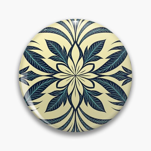 Item preview, Blue, Flowers & Leaves, Abstract Artistic Stylize, Symmetrical Repeated Texture Pattern (image size 8320x12480) designed and sold by Digital-Davinci.