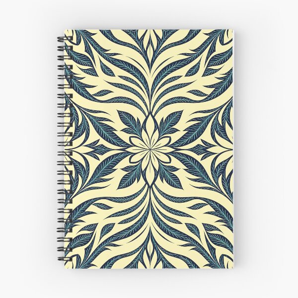 Item preview, Blue, Flowers & Leaves, Abstract Artistic Stylize, Symmetrical Repeated Texture Pattern (image size 8320x12480) designed and sold by Digital-Davinci.
