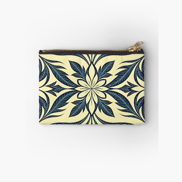Item preview, Blue, Flowers & Leaves, Abstract Artistic Stylize, Symmetrical Repeated Texture Pattern (image size 8320x12480) designed and sold by Digital-Davinci.