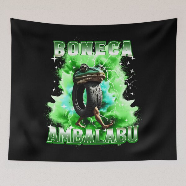 Item preview, Brainrot Boneca Ambalabu Walking Frog Tire Body Neon Explosion designed and sold by KristinaClau.