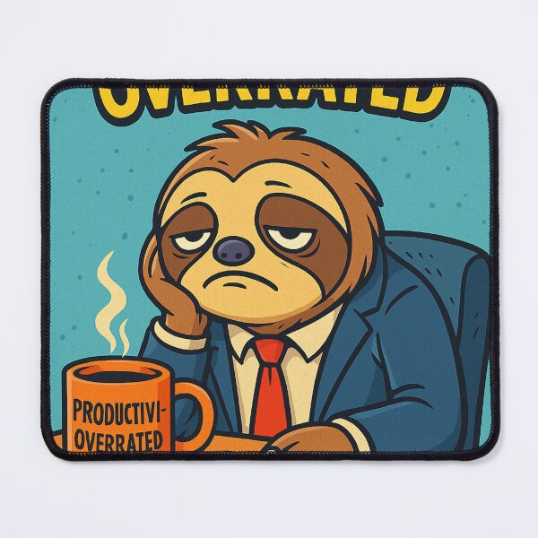 Item preview, Funny Sloth Office Comic – Productivity Overrated designed and sold by Day Dreamer.