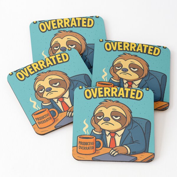 Item preview, Funny Sloth Office Comic – Productivity Overrated designed and sold by Day Dreamer.