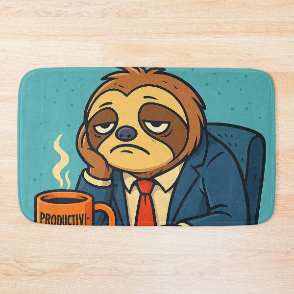 Item preview, Funny Sloth Office Comic – Productivity Overrated designed and sold by Day Dreamer.