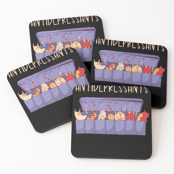 Item preview, 2 Cute Cats Antidepressants T-Shirt designed and sold by MaximilliaLa.