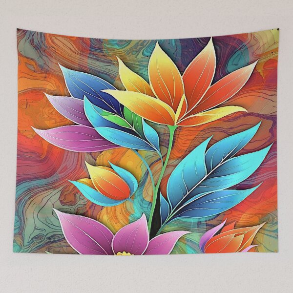 Item preview, Flower Abstract Painting designed and sold by ViaARTfactory.