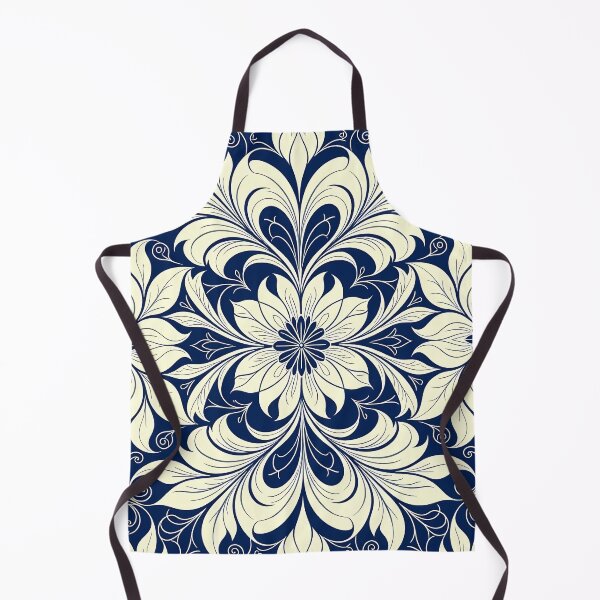 Item preview, Blue, Flowers & Leaves, Abstract Artistic Stylize, Symmetrical Repeated Texture Pattern (image size 8320x12480) designed and sold by Digital-Davinci.