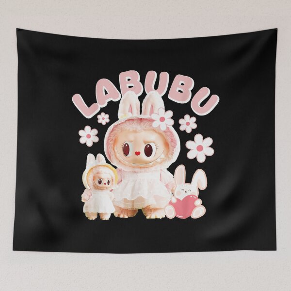Item preview, Labubu Bunny Outfit Cute Plush Characters with Flowers designed and sold by Slimeee199.