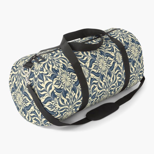 Item preview, Blue, Flowers & Leaves, Abstract Artistic Stylize, Symmetrical Repeated Texture Pattern (image size 8320x12480) designed and sold by Digital-Davinci.