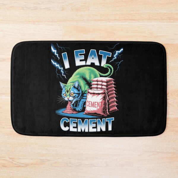 Item preview, Brainrot I Eat Cement Cat Illustration designed and sold by KristinaClau.