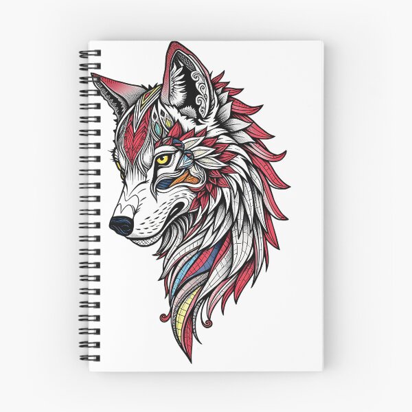 Item preview, Ornate Tribal Wolf Head With Vibrant Patterns designed and sold by TysonTorphy.