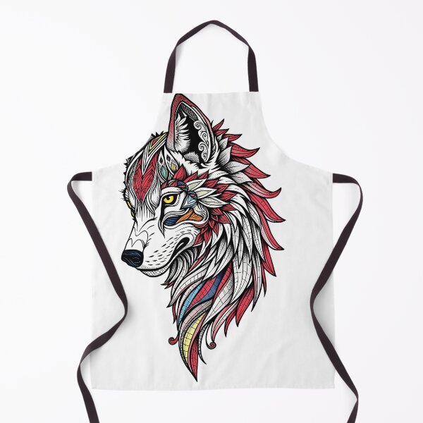 Item preview, Ornate Tribal Wolf Head With Vibrant Patterns designed and sold by TysonTorphy.