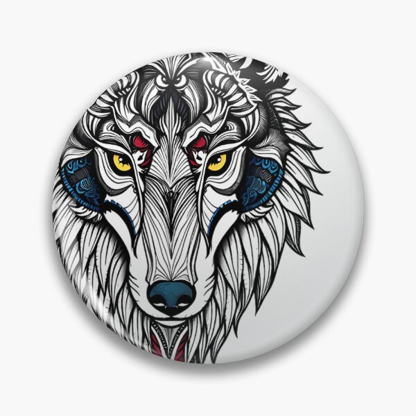 Item preview,  Ornate Tribal Wolf Head designed and sold by TysonTorphy.