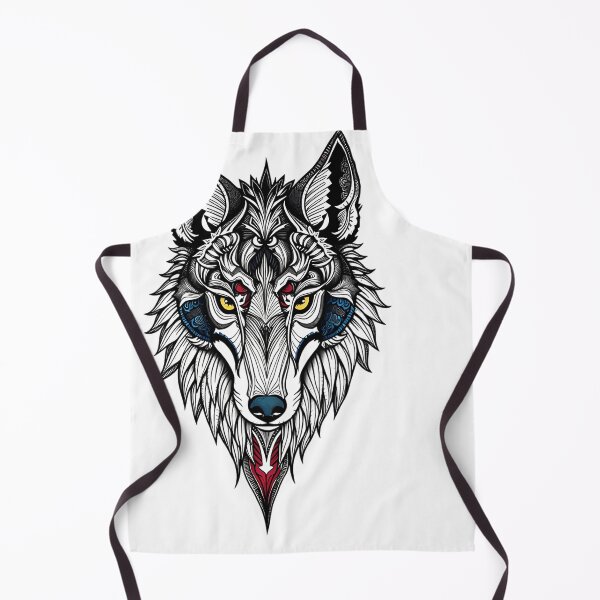 Item preview, Ornate Tribal Wolf Head designed and sold by TysonTorphy.