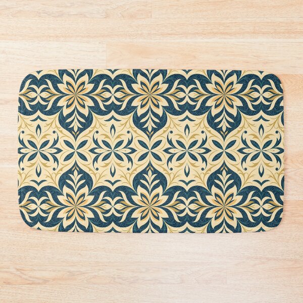 Item preview, Blue, Flowers & Leaves, Abstract Artistic Stylize, Symmetrical Repeated Texture Pattern (image size 8320x12480) designed and sold by Digital-Davinci.