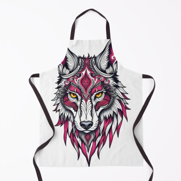 Item preview, Ornamental Wolf With Ethnic Patterns - Tattoo Style Illustration designed and sold by TysonTorphy.