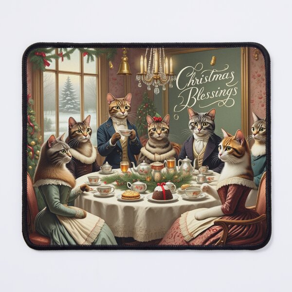 Item preview, Christmas with the victorian Cat family designed and sold by Vintage Designs +.