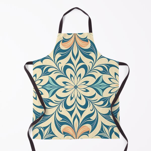 Item preview, Blue, Flowers & Leaves, Abstract Artistic Stylize, Symmetrical Repeated Texture Pattern (image size 8320x12480) designed and sold by Digital-Davinci.