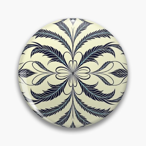 Item preview, Blue, Flowers & Leaves, Abstract Artistic Stylize, Symmetrical Repeated Texture Pattern (image size 8320x12480) designed and sold by Digital-Davinci.