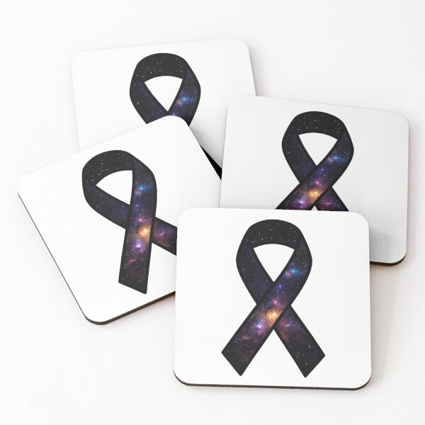 Item preview, Cosmic Black Awareness Ribbon – Melanoma, Mourning & Memorial Galaxy Design designed and sold by HealthCoreCommunity.