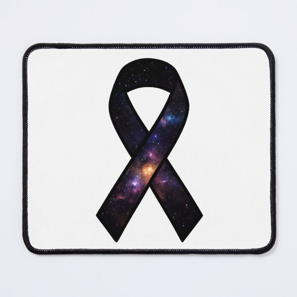 Item preview, Cosmic Black Awareness Ribbon – Melanoma, Mourning & Memorial Galaxy Design designed and sold by HealthCoreCommunity.