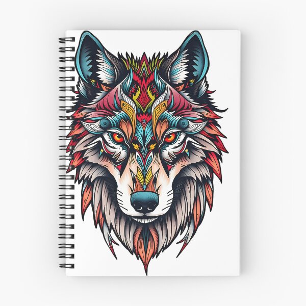 Item preview, Ornate Tribal Wolf Head With Vibrant Patterns designed and sold by TysonTorphy.