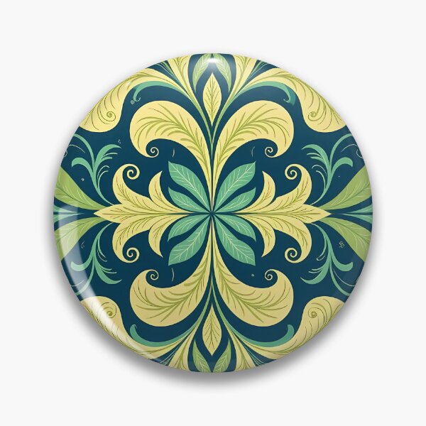 Item preview, Blue, Flowers & Leaves, Abstract Artistic Stylize, Symmetrical Repeated Texture Pattern (image size 8320x12480) designed and sold by Digital-Davinci.